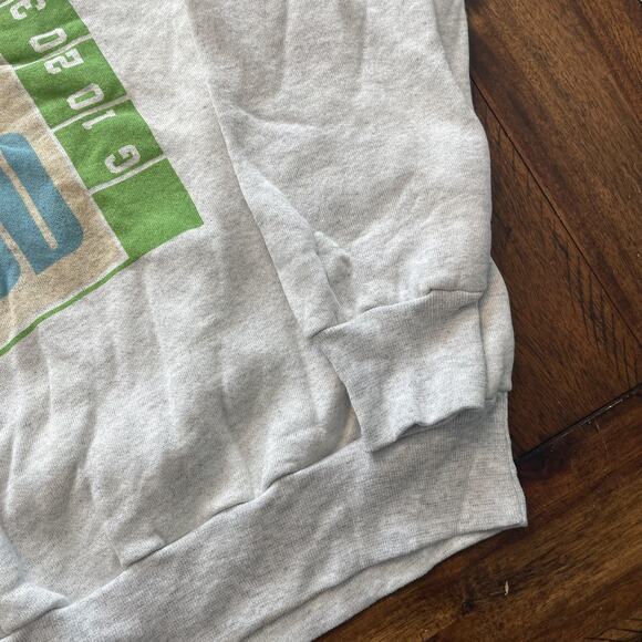 Vintage Oneita Sweatshirt Mens Large Gray Made in USA Football End Zone Club 90s - Picture 4 of 8